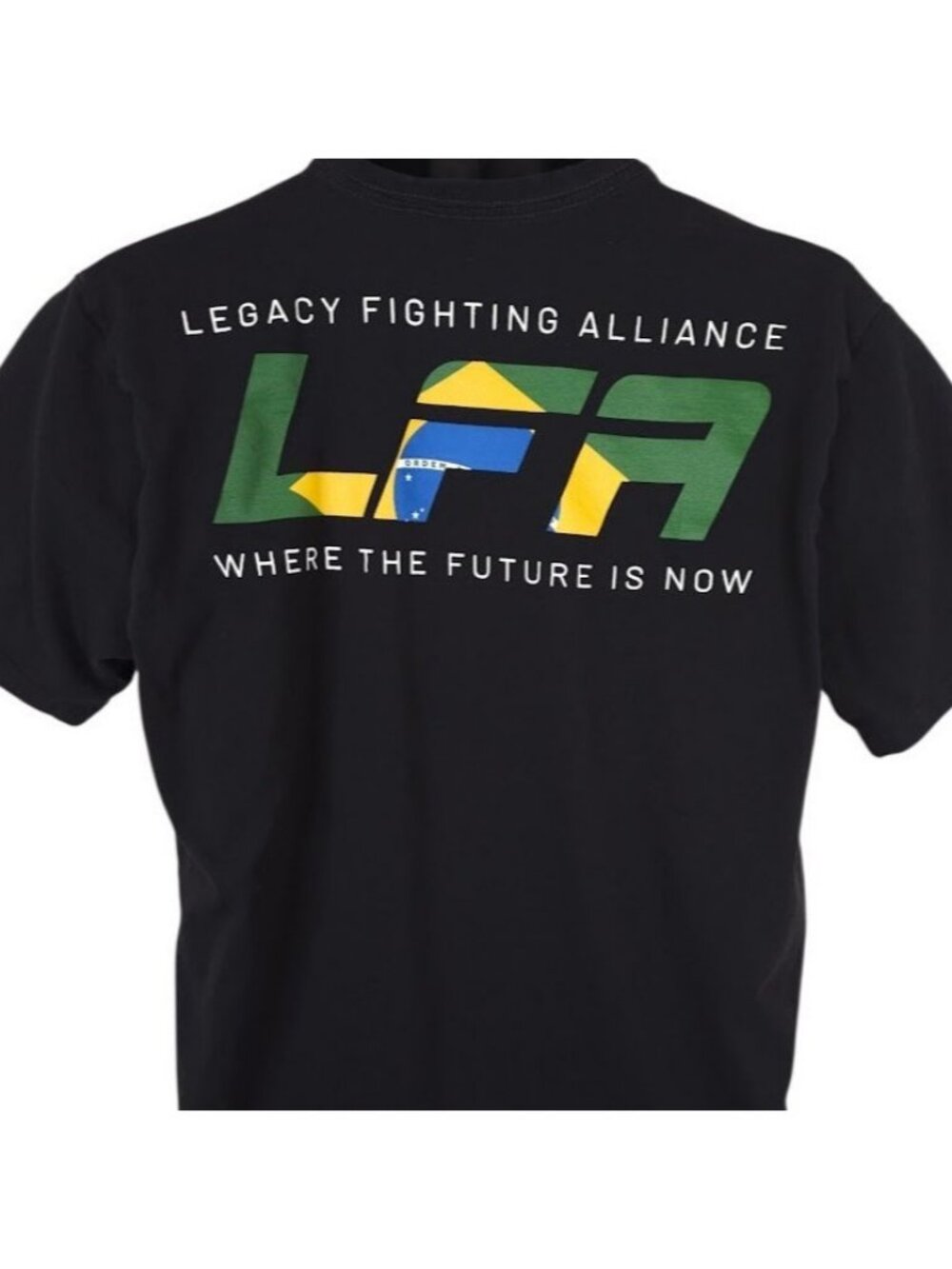 LFA T Shirt Mens Size Large Black Legacy Fighting Alliance Brazilian Flag Venum